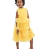 Yellow Farvue Tiered Tulle Dress