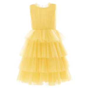 Yellow Farvue Tiered Tulle Dress