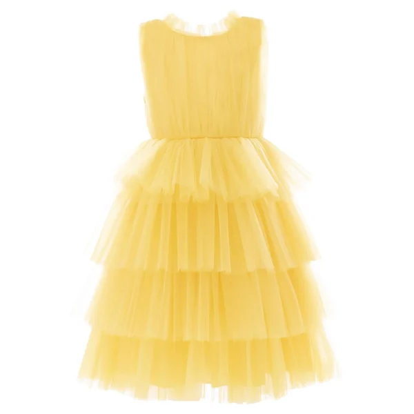 Yellow Farvue Tiered Tulle Dress