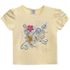 Yellow Flowers Applique T-Shirt