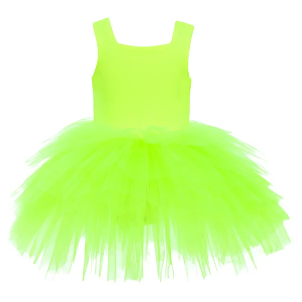 Yellow Neon Solid Tutu Dress