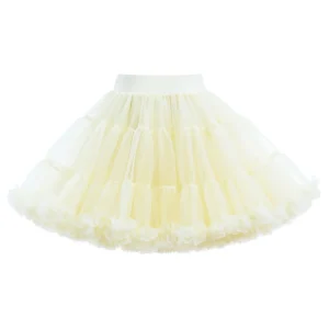 Yellow Pastel Bow Tulle Skirt